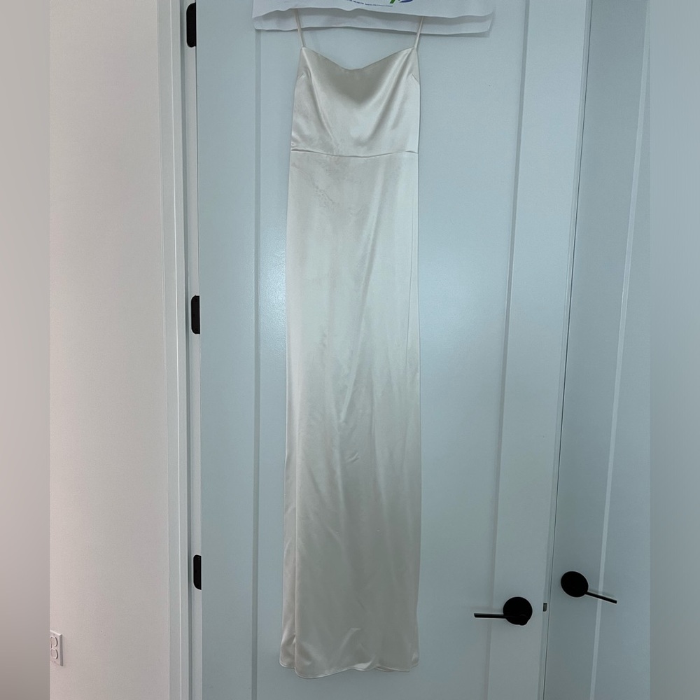 Reformation silk gown. Off white, size 2. Worn once